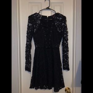 Material Girl Small Black Lacy Dress